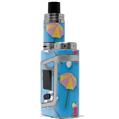 Skin Decal Wrap for Smok AL85 Alien Baby Beach Party Umbrellas Blue Medium VAPE NOT INCLUDED