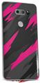 Skin Decal Wrap for LG V30 Jagged Camo Hot Pink