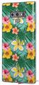 Decal style Skin Wrap compatible with Samsung Galaxy Note 9 Beach Flowers 02 Seafoam Green