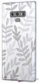 Decal style Skin Wrap compatible with Samsung Galaxy Note 9 Watercolor Leaves Purple