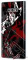 Decal style Skin Wrap compatible with Samsung Galaxy Note 9 Baja 0003 Red Dark