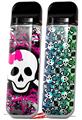 Skin Decal Wrap 2 Pack for Smok Novo v1 Splatter Girly Skull VAPE NOT INCLUDED