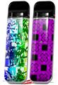 Skin Decal Wrap 2 Pack for Smok Novo v1 Rainbow Graffiti VAPE NOT INCLUDED