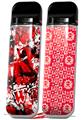 Skin Decal Wrap 2 Pack for Smok Novo v1 Red Graffiti VAPE NOT INCLUDED