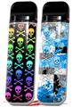 Skin Decal Wrap 2 Pack for Smok Novo v1 Skull and Crossbones Rainbow VAPE NOT INCLUDED