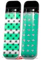 Skin Decal Wrap 2 Pack for Smok Novo v1 Kearas Daisies Stripe SeaFoam VAPE NOT INCLUDED