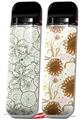 Skin Decal Wrap 2 Pack for Smok Novo v1 Flowers Pattern 05 VAPE NOT INCLUDED