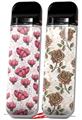 Skin Decal Wrap 2 Pack for Smok Novo v1 Flowers Pattern 16 VAPE NOT INCLUDED