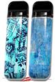 Skin Decal Wrap 2 Pack for Smok Novo v1 Scene Kid Sketches Blue VAPE NOT INCLUDED