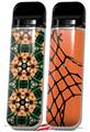 Skin Decal Wrap 2 Pack for Smok Novo v1 Floral Pattern Orange VAPE NOT INCLUDED