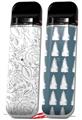 Skin Decal Wrap 2 Pack for Smok Novo v1 Fall Black On White VAPE NOT INCLUDED