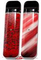 Skin Decal Wrap 2 Pack for Smok Novo v1 Folder Doodles Red VAPE NOT INCLUDED