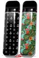 Skin Decal Wrap 2 Pack for Smok Novo v1 Nautical Anchors Away 02 Black VAPE NOT INCLUDED