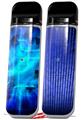 Skin Decal Wrap 2 Pack for Smok Novo v1 Cubic Shards Blue VAPE NOT INCLUDED