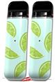 Skin Decal Wrap 2 Pack for Smok Novo v1 Limes Blue VAPE NOT INCLUDED