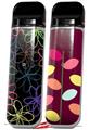 Skin Decal Wrap 2 Pack for Smok Novo v1 Kearas Flowers on Black VAPE NOT INCLUDED