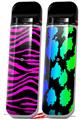 Skin Decal Wrap 2 Pack for Smok Novo v1 Pink Zebra VAPE NOT INCLUDED