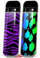 Skin Decal Wrap 2 Pack for Smok Novo v1 Purple Zebra VAPE NOT INCLUDED