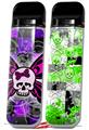 Skin Decal Wrap 2 Pack for Smok Novo v1 Butterfly Skull VAPE NOT INCLUDED