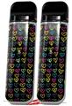 Skin Decal Wrap 2 Pack for Smok Novo v1 Kearas Hearts Black VAPE NOT INCLUDED