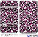 iPod Touch 2G & 3G Skin - Splatter Girly Skull Pink