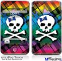 iPod Touch 2G & 3G Skin - Rainbow Plaid Skull