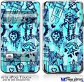 iPod Touch 2G & 3G Skin - Scene Kid Sketches Blue