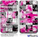 iPod Touch 2G & 3G Skin - Checker Skull Splatter