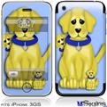 iPhone 3GS Skin - Puppy Dogs on Blue