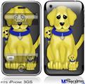 iPhone 3GS Skin - Puppy Dogs on Black