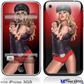 iPhone 3GS Skin - LA Womx Pin Up Girl