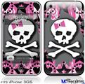 iPhone 3GS Skin - Pink Bow Skull