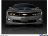 Poster 24"x18" - 2010 Chevy Camaro Cyber Gray - Black Stripes on Black