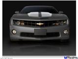 Poster 24"x18" - 2010 Chevy Camaro Cyber Gray - White Stripes on Black