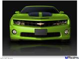 Poster 24"x18" - 2010 Chevy Camaro Green - Black Stripes on Black