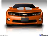 Poster 24"x18" - 2010 Chevy Camaro Orange - White Stripes