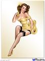 Poster 18"x24" - Rose Pin Up Girl