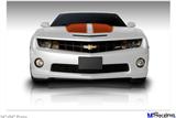 Poster 36"x24" - 2010 Chevy Camaro White - Orange Stripes