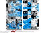 Checker Skull Splatter Blue - Decal Style skin fits Zune 80/120GB  (ZUNE SOLD SEPARATELY)