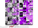 Purple Checker Skull Splatter - Decal Style skin fits Zune 80/120GB  (ZUNE SOLD SEPARATELY)