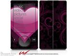 Glass Heart Grunge Hot Pink - Decal Style skin fits Zune 80/120GB  (ZUNE SOLD SEPARATELY)