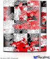 Sony PS3 Skin - Checker Skull Splatter Red