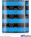 Sony PS3 Skin - Skull Stripes Blue