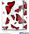 Sony PS3 Skin - Butterflies Red