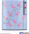 Sony PS3 Skin - Flamingos on Blue