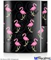 Sony PS3 Skin - Flamingos on Black