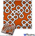 Decal Skin compatible with Sony PS3 Slim Locknodes 03 Burnt Orange