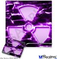 Decal Skin compatible with Sony PS3 Slim Radioactive Purple