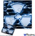 Decal Skin compatible with Sony PS3 Slim Radioactive Blue