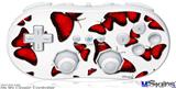 Wii Classic Controller Skin - Butterflies Red